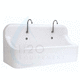 2-bay surgical sink / polyester / electronically-operated / with aseptic coating