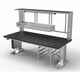 work table / medical instrument packing / rectangular / height-adjustable