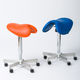 dental stool / height-adjustable / on casters / saddle seat