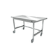 electric table / work / rectangular / stainless steel