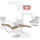 dental unit with electric chair / with adjustable headrest / modular / with monitor