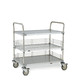 medical trolley / for general purposes / transport / stainless steel