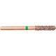 dental crown bur / gold / coating / diamond