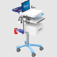 medicine distribution computer cart / with drawer