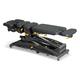 electric chiropractic table / mechanical / on casters / with adjustable height backrest