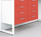 laboratory cabinet / with drawer / wall-mounted