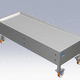 mortuary washing table / rectangular / on casters / fixed