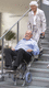 wheelchair stair climber / for humans / armchair type