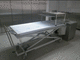 transfer mortuary trolley / manual / stainless steel / height-adjustable