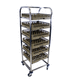 medical trolley / transport / meal / stainless steel