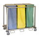 dirty linen trolley / cleaning / waste / 3-bag