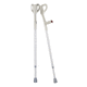 forearm crutch / adult / height-adjustable / anti-slip