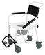 shower chair / on casters / with bucket / commode