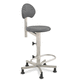 laboratory chair / with footrest / height-adjustable