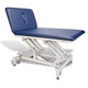 electric Bobath table / on casters / with adjustable height backrest / 2-section