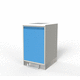 hospital cabinet / with door / fixed / blue