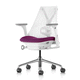 visitor office chair / with armrests / on casters / ergonomic