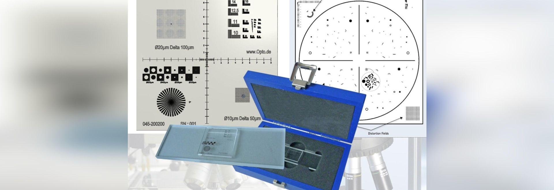 Microscope Calibration with Opto's target with 1.000 line pairs per