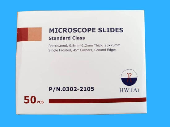 Microscope slides 45 °  Packaging: 50 Pcs/box