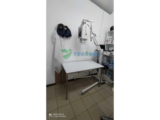 YSENMED YSX056-PE VET portable veterinary DR unit is working well in a vet clinic in Russia.