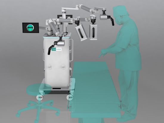 Digital 3D Microscope-System with redundant architecture for mid-range Neurosurgery and Plastic and Reconstructive surgery, enabling two surgeons to work simultaneously.