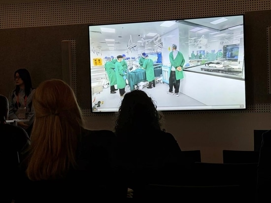 The Digihuman virtual anatomy table enables layered dissection