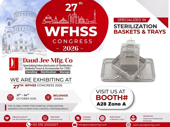 Optimizing CSSD Reprocessing: Precision Sterilization Trays by Daud Jee Mfg. Co. at WFHSS 2026