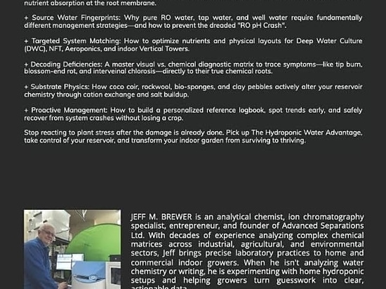 When Water Chemistry Meets Hydroponics