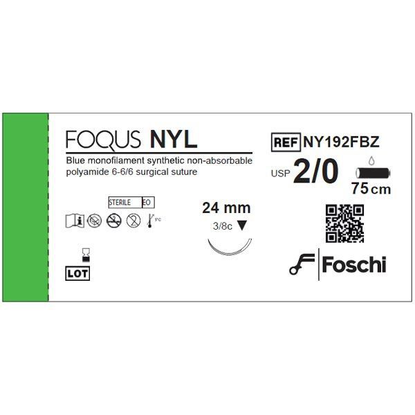 非吸収性縫合糸 - Foqus NYL - Foschi - 動物手術用