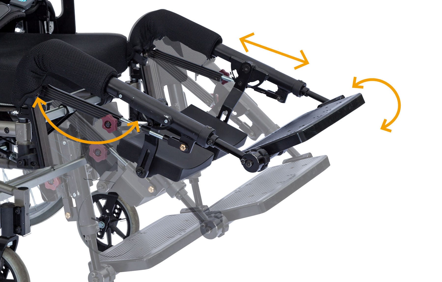 レッグサポート DYNAMIC Alu Rehab 車椅子 / 調節可能