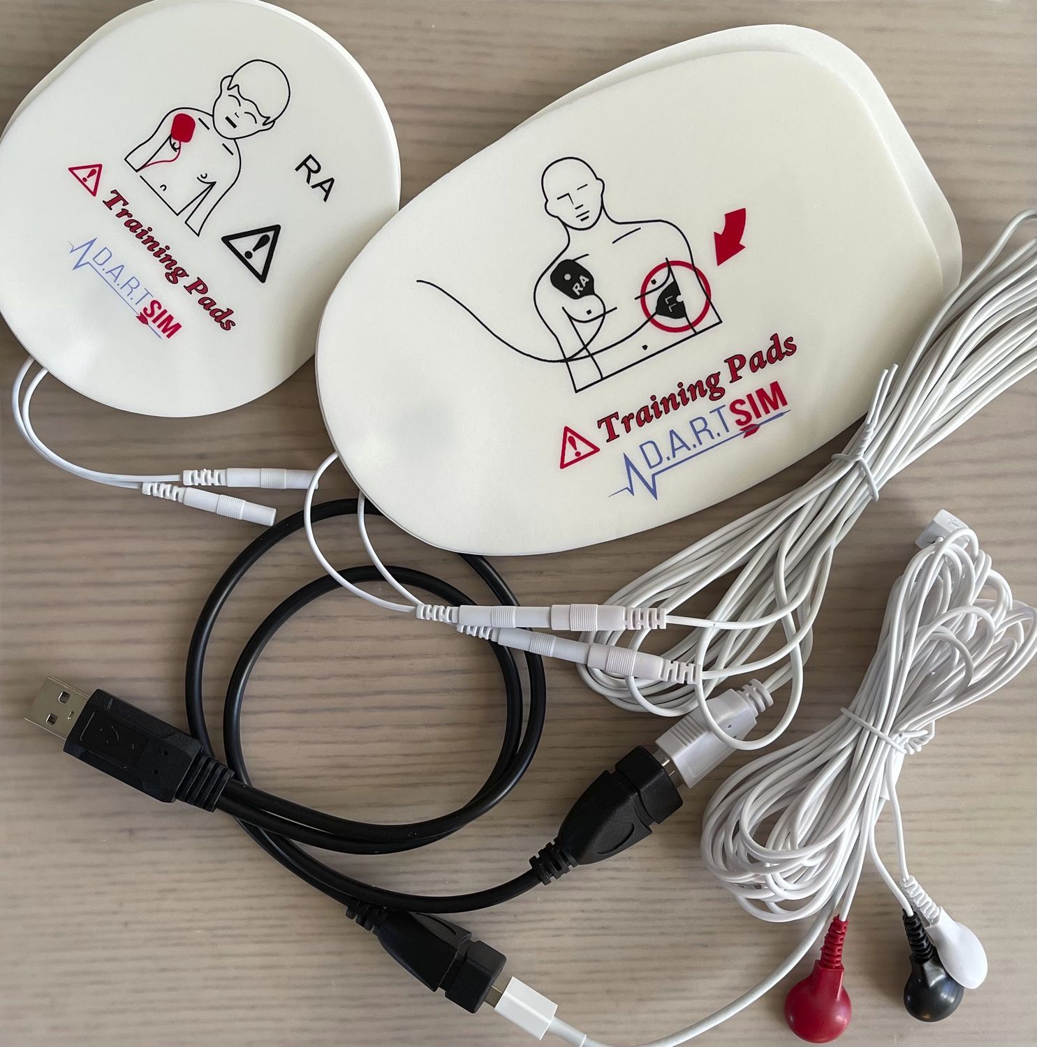 パッドECG電極 - DART Sim ECG Simulator - モニター用 / 小児用 / 胸部の