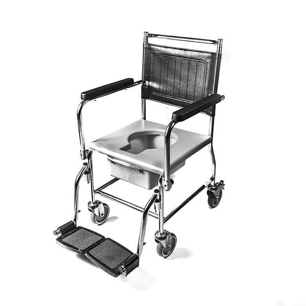 シャワー用チェア Jordan Galkal 肘掛け付き / ローラー付き / フットレスト付き