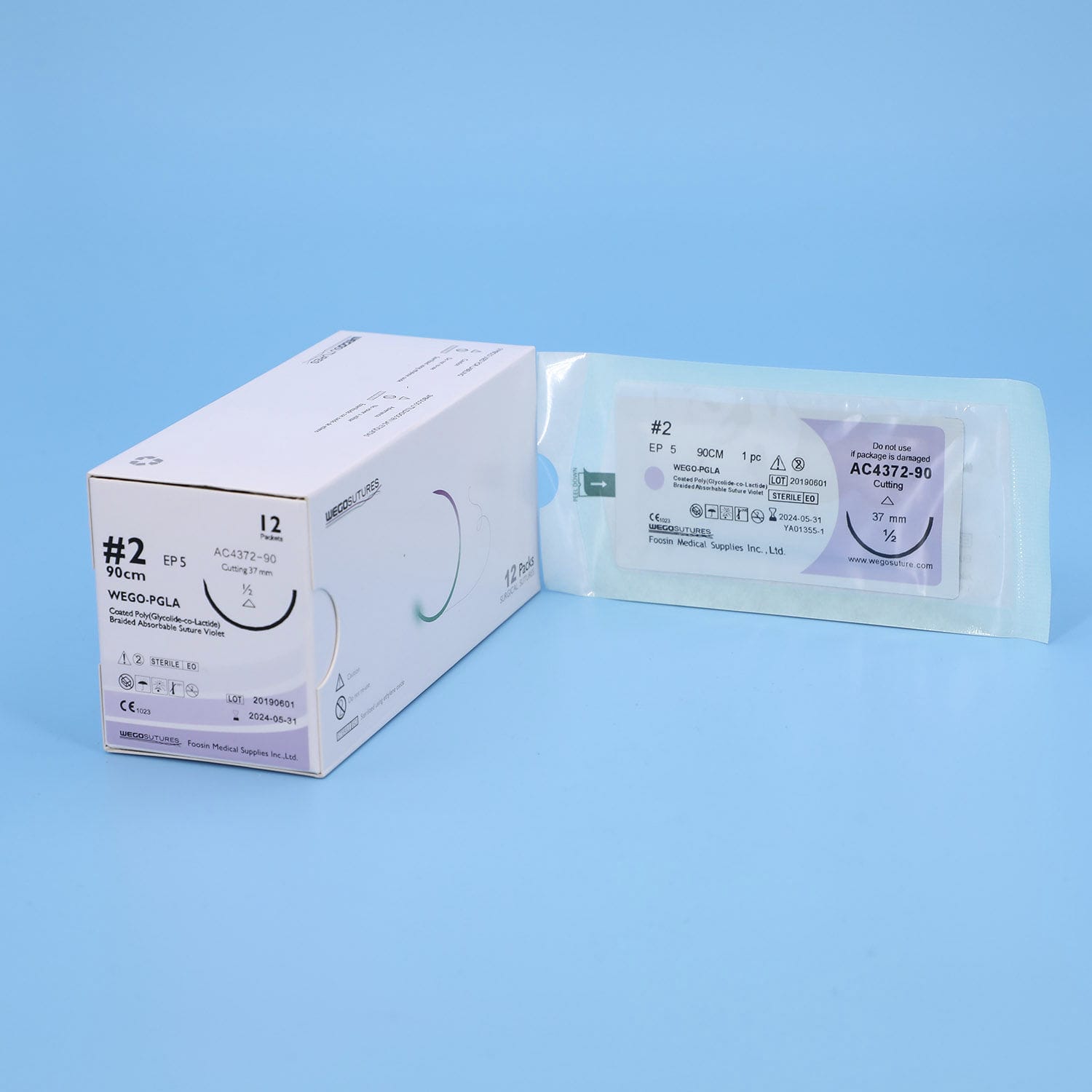 吸収性縫合糸 - PGLA - WEGO Medical - 眼科手術用 / 一般手術用