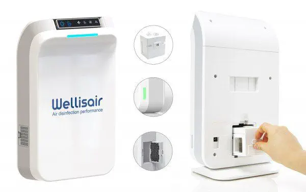 コンパクト空気清浄機 - Wellisair - Airtecnics - 壁取り付け式