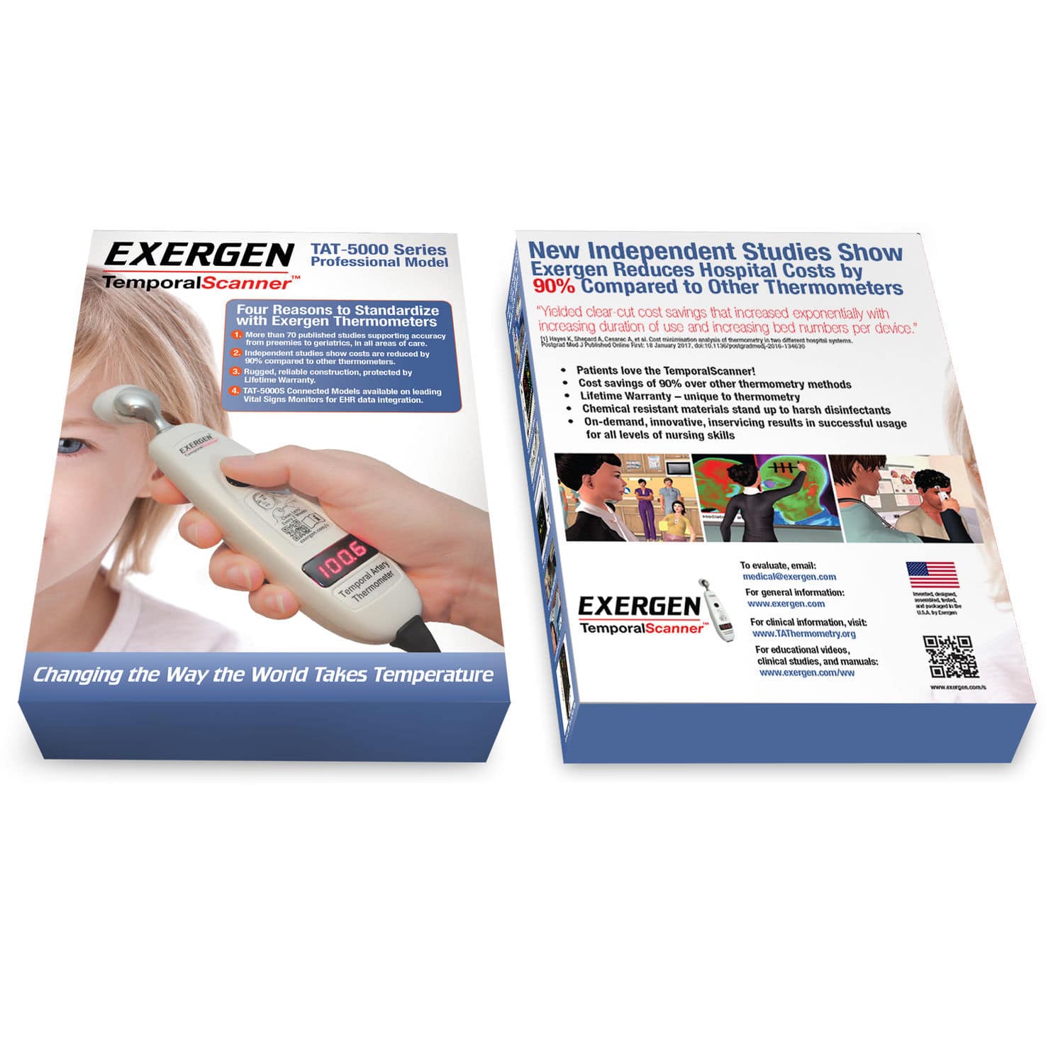 医療用体温計 - TAT-5000S - Exergen Corporation - 赤外線 / 額用