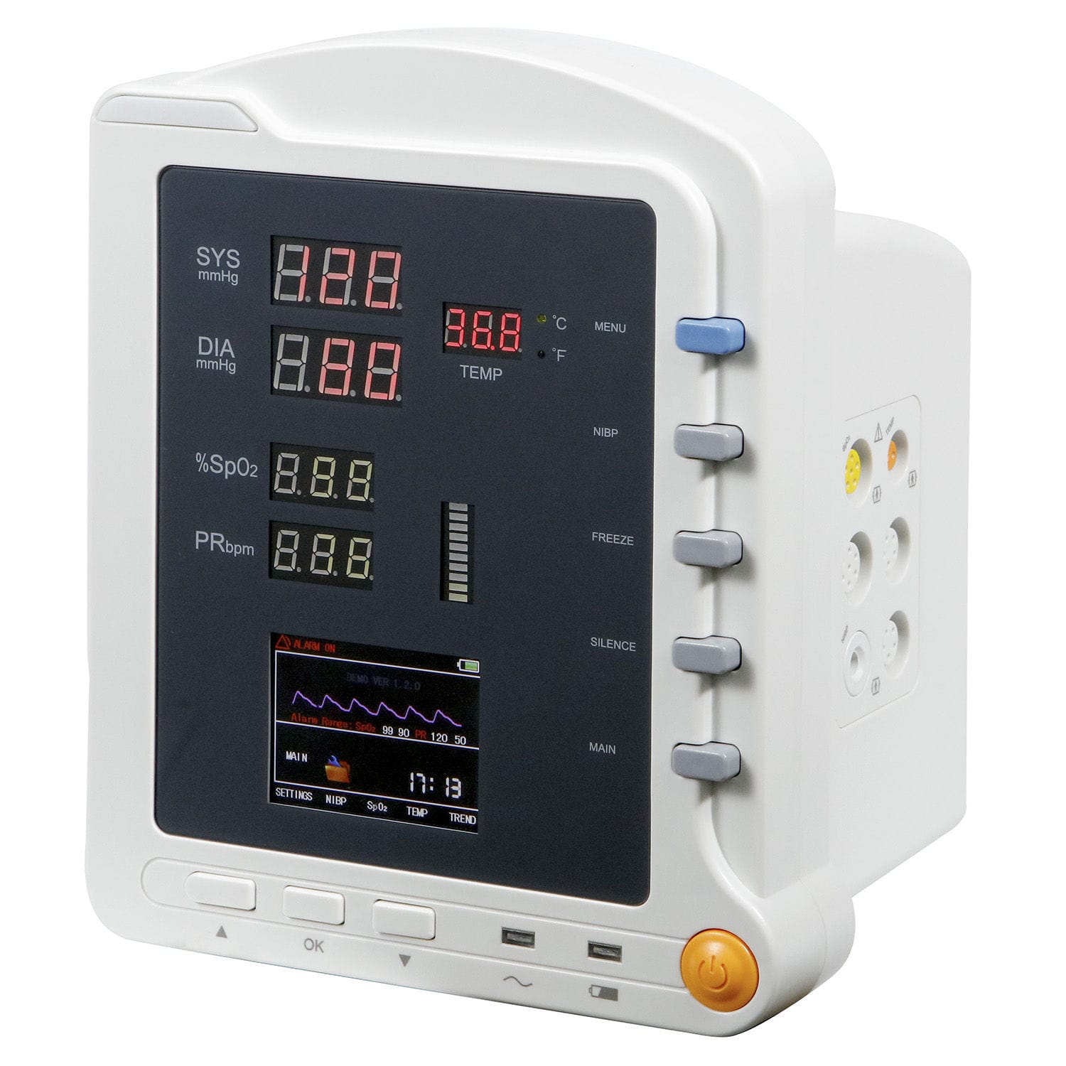 コンパクト患者モニター - CMS5100 - Contec Medical Systems - TEMP / 心拍数 / NIBP