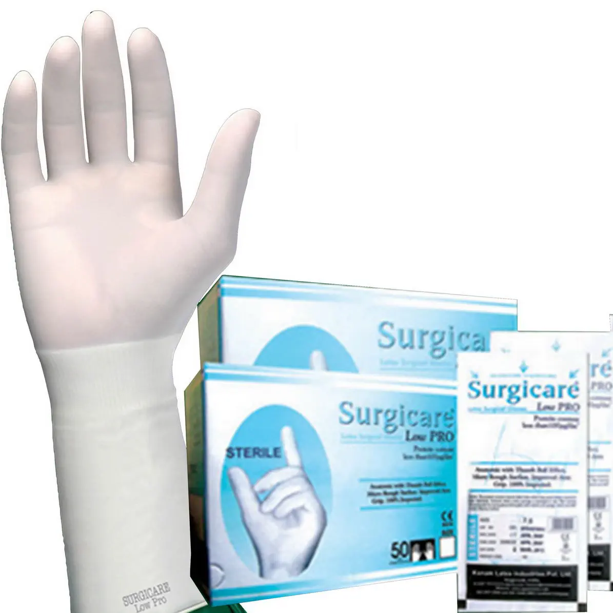 ラテックス製手袋 Surgicare Low Pro Kanam Latex Industries 医療用 パウダー付き 滅菌
