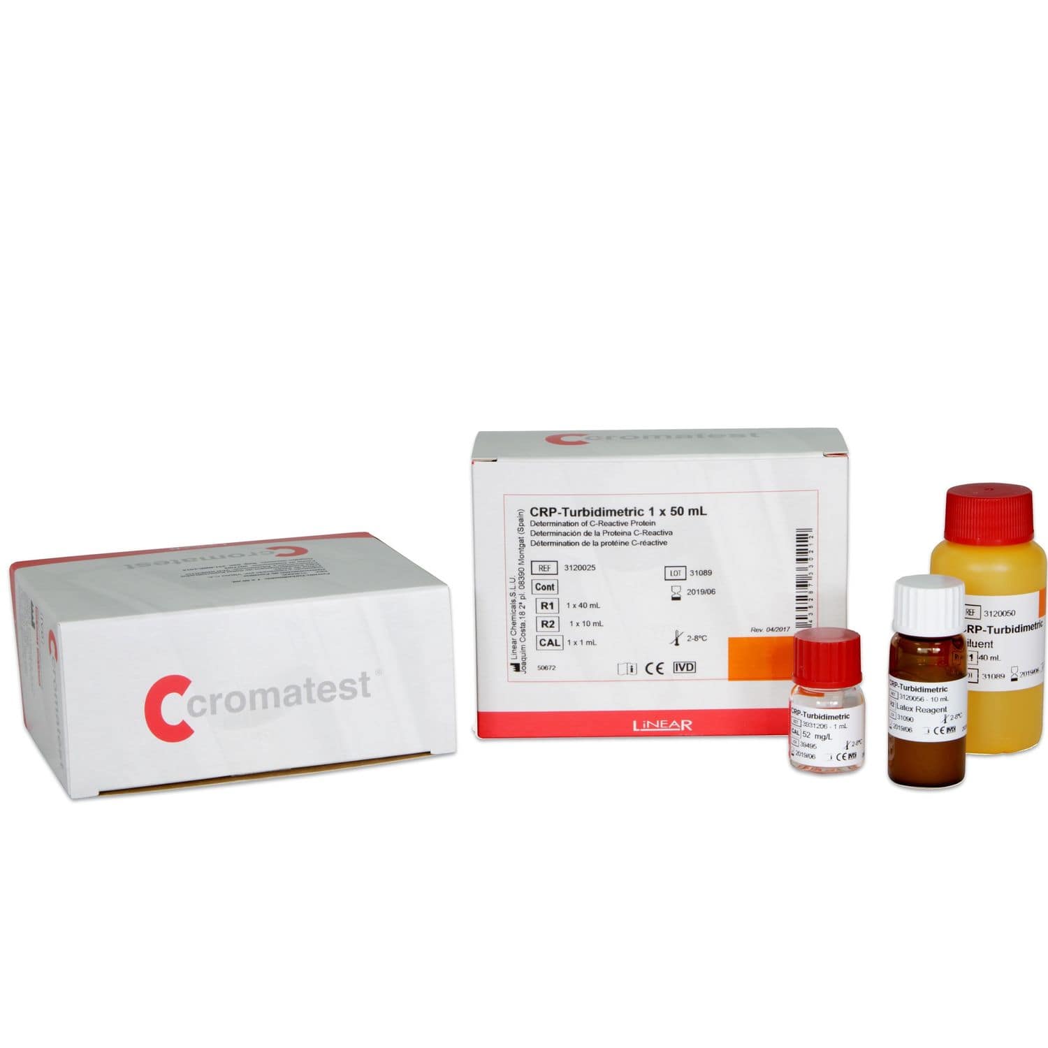 溶液試薬キット CRP Turbidimetric LINEAR CHEMICALS 診断用 / タービディメトリー用 / CRP