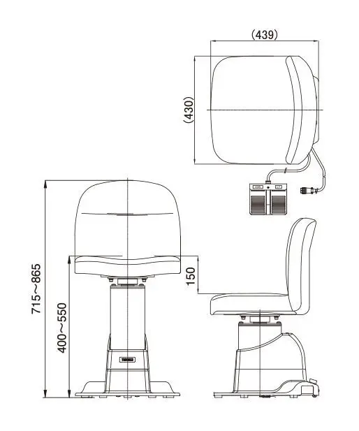 眼科 タカギセイコー 電動小椅子 CR-650 眼科 タカギセイコー 電動小