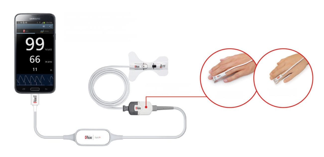 手持ち型パルスオキシメータ - iSpO2® Rx - Masimo - 医療用