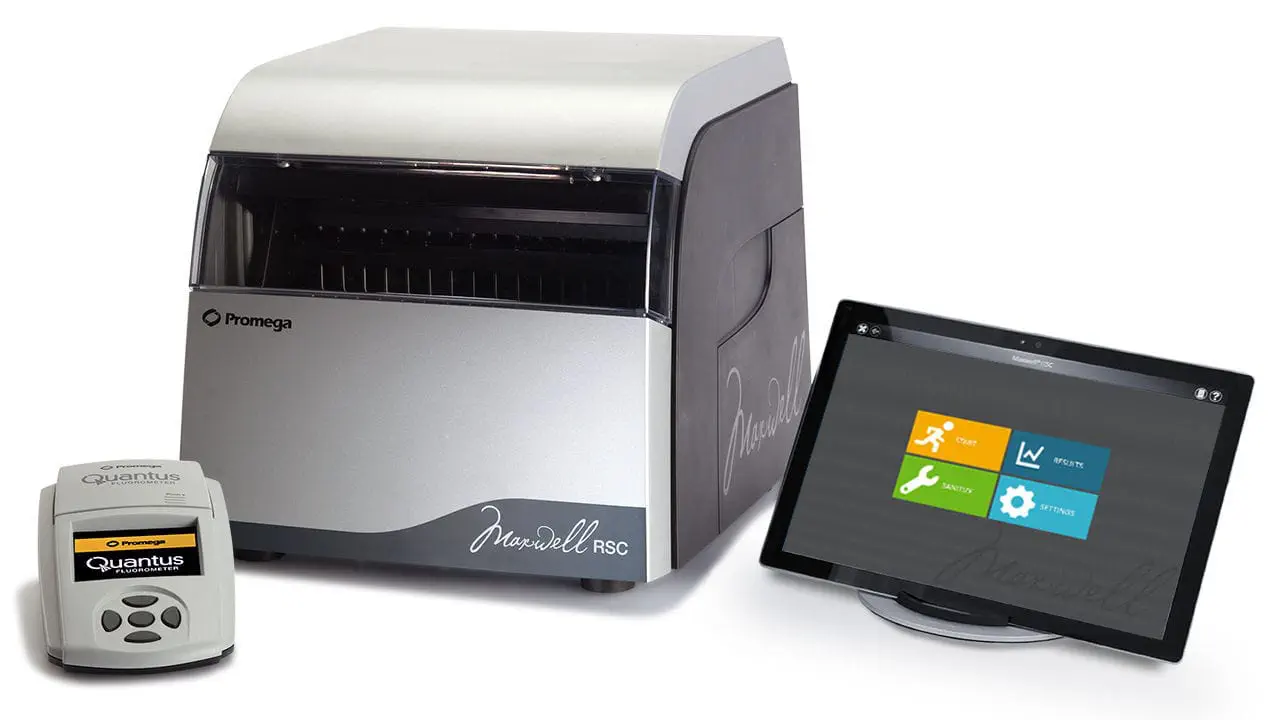 医療研究用dna rna抽出器 maxwell rsc promega france コンパクト タッチパネル付 全自動式