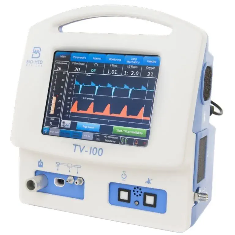 救急用人工呼吸器 - TV-100 - Bio-Med Devices - 電子式 / 新生児用 / 子供用