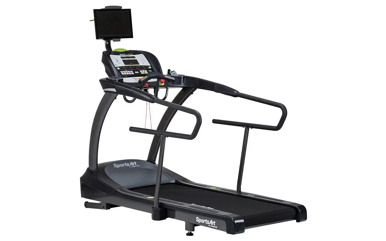手すりトレッドミル - T655M - SportsArt Fitness - 傾斜付き