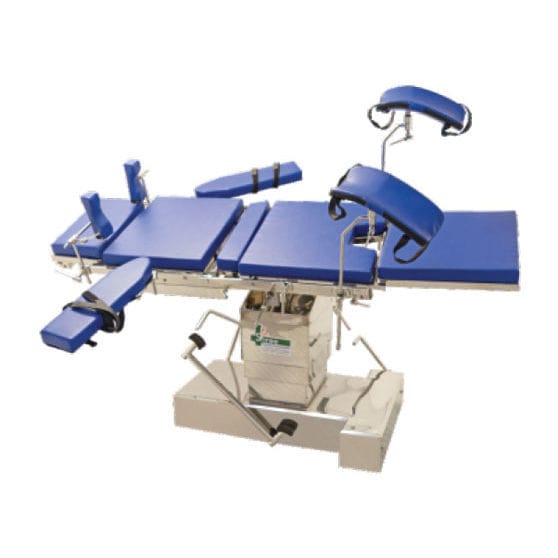 汎用手術台 - 983 13 - Shree Hospital Equipments - 油圧式 / 高さ調節可能 / 傾斜