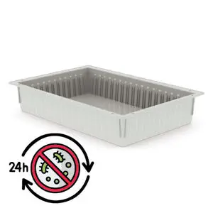 アズワン 部品トレー 355mm×255mm 導電PS 黒 0.5mm 50個入 64