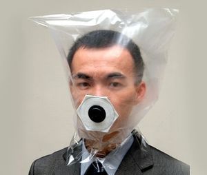 呼気弁付き防護マスク
