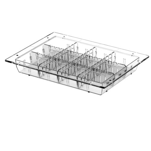 医療用トレ－ - Clear Tray - 5X30X40cm - Pegasus Medical Concepts - ポリカーボネート製 / モジュラー