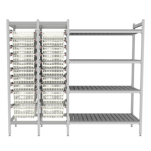 モジュール式シェルフユニット - TOP SALUS + SHELVES AND BASKETS - Pegasus Medical Concepts - コンテナ用 / かご収納用用 / 薬局用