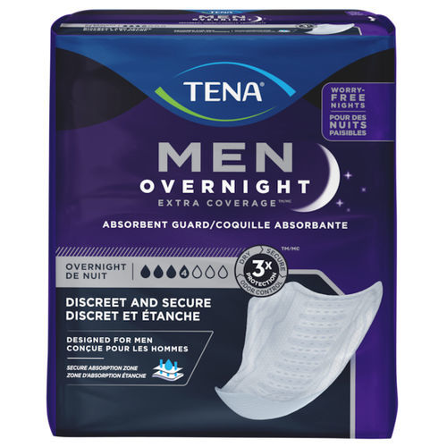 男性生理用ナプキン - Overnight Extra Coverage™ Guard - TENA - 16枚入り / 30枚入り