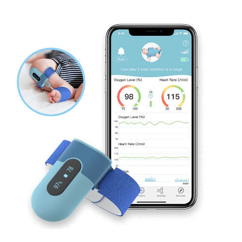 手首用パルスオキシメータ - BabyO2 - Shenzhen Viatom Technology Co., Ltd. - 医療用 / 自宅療養用 / 子供用